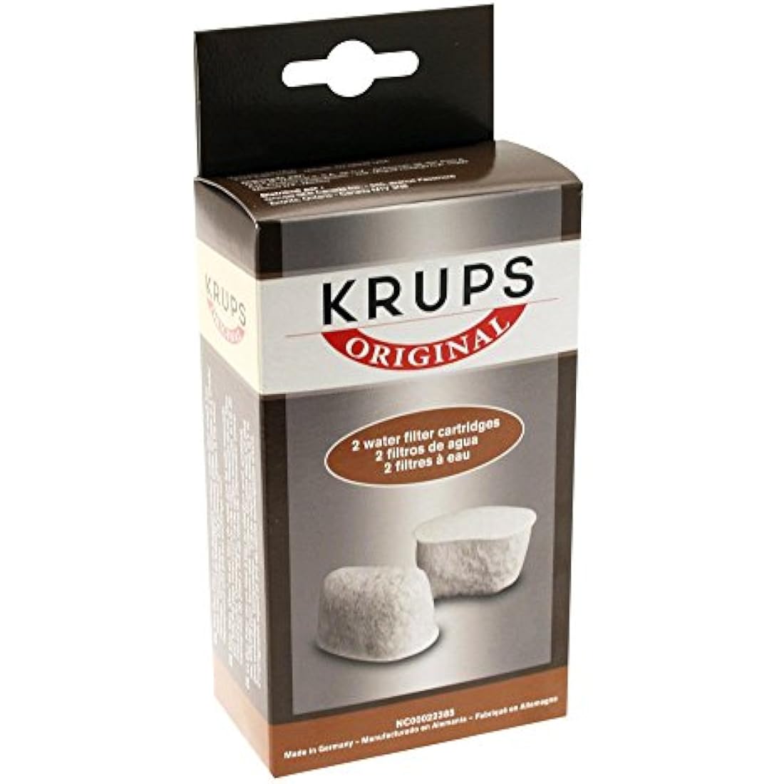 Krups Charcoal Water Filter Replacement for FMF/FME Coffee Makers, 2-Pack