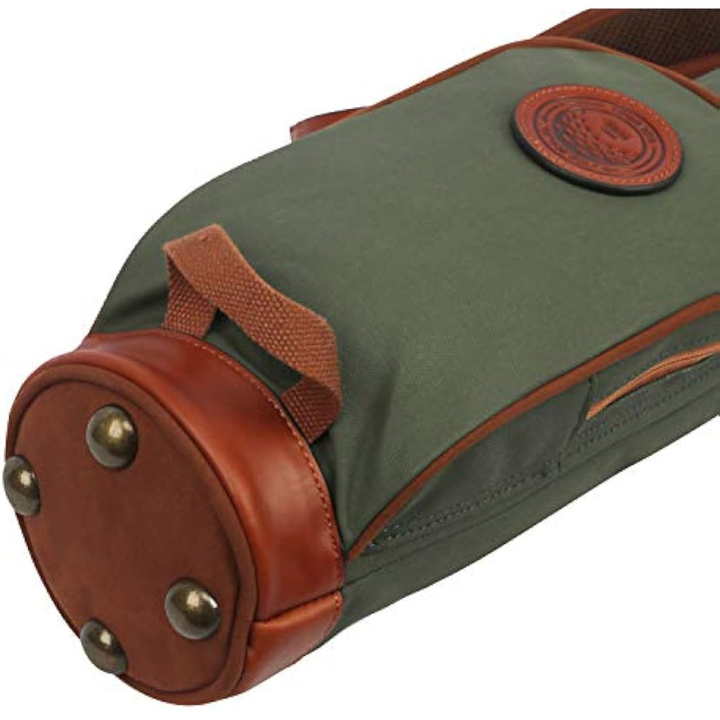TOURBON Waterproof Canvas Golf Carry Bag | Padded Travel Case - Green