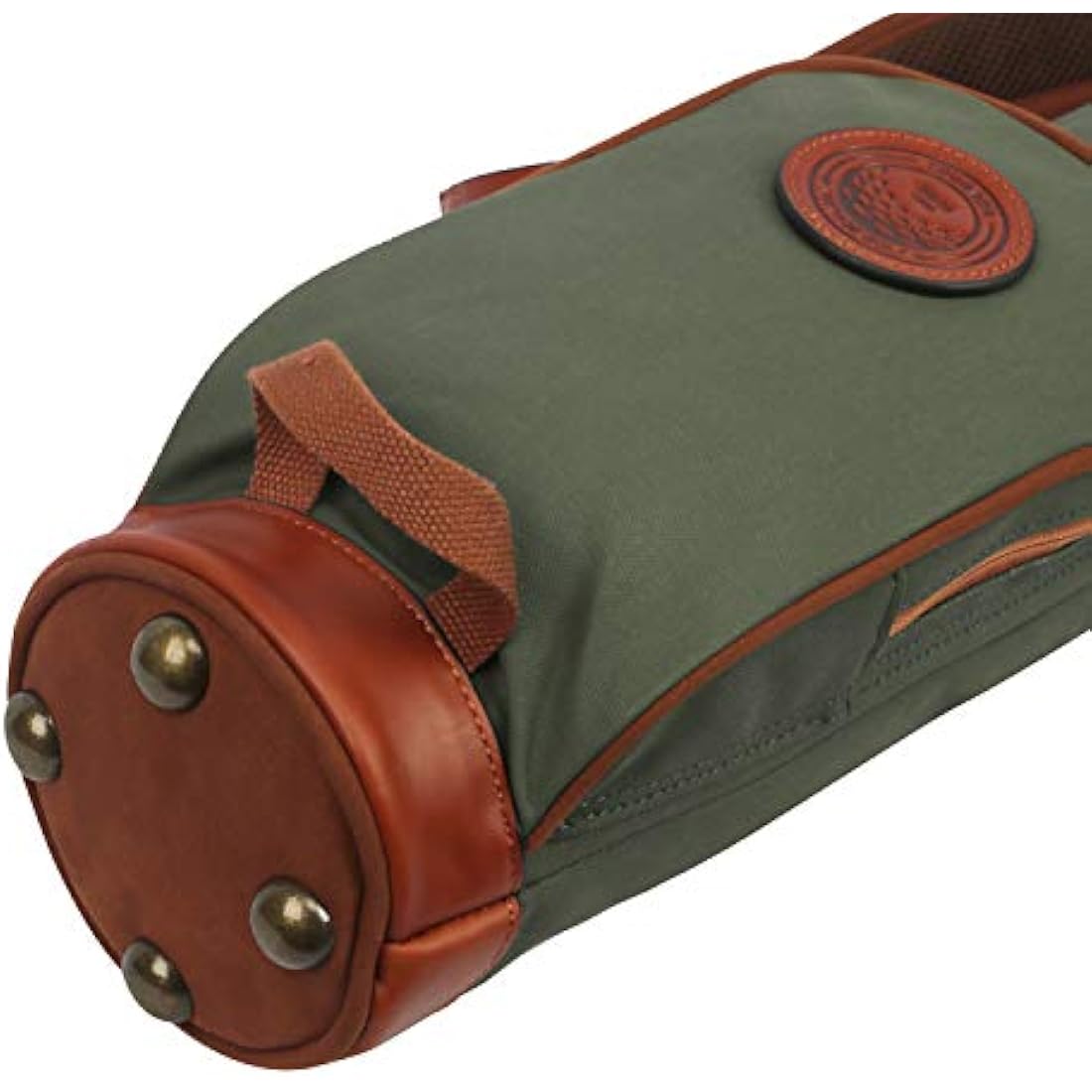 TOURBON Waterproof Canvas Golf Carry Bag | Padded Travel Case - Green
