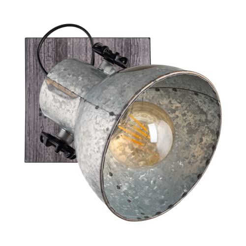 Eglo Barnstaple Industrial Ceiling Lamp | Zinc Steel Vintage Spotlight