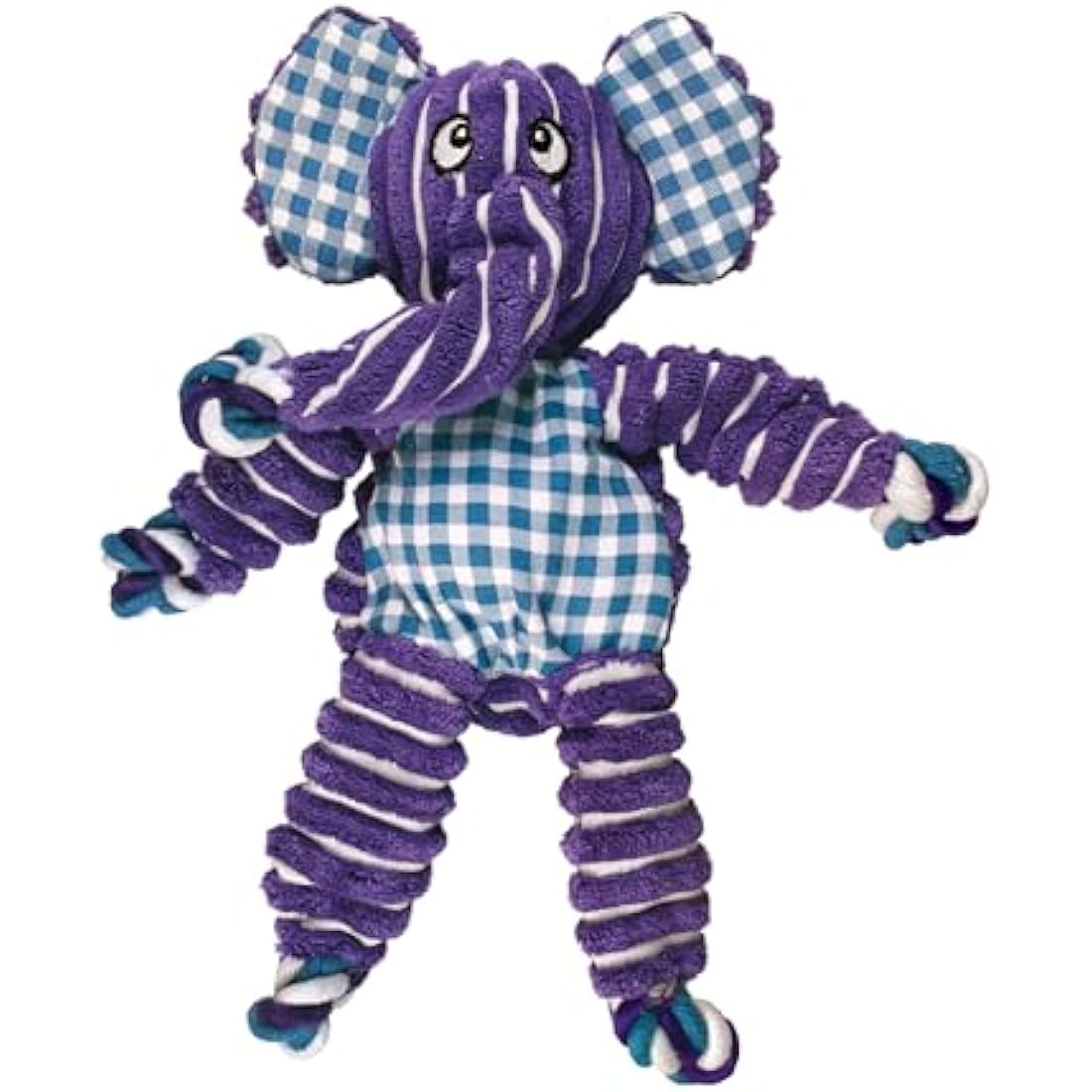 KONG Floppy Knots Elephant – Knotted Rope Squeaky Dog Toy, Large