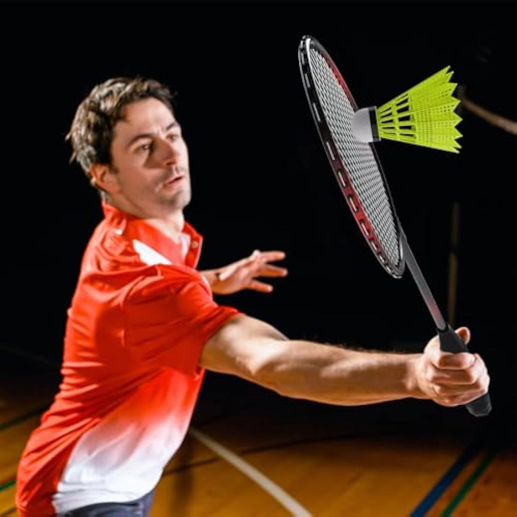 4-Player Badminton Racket Set with Shuttlecocks & Carry Bag