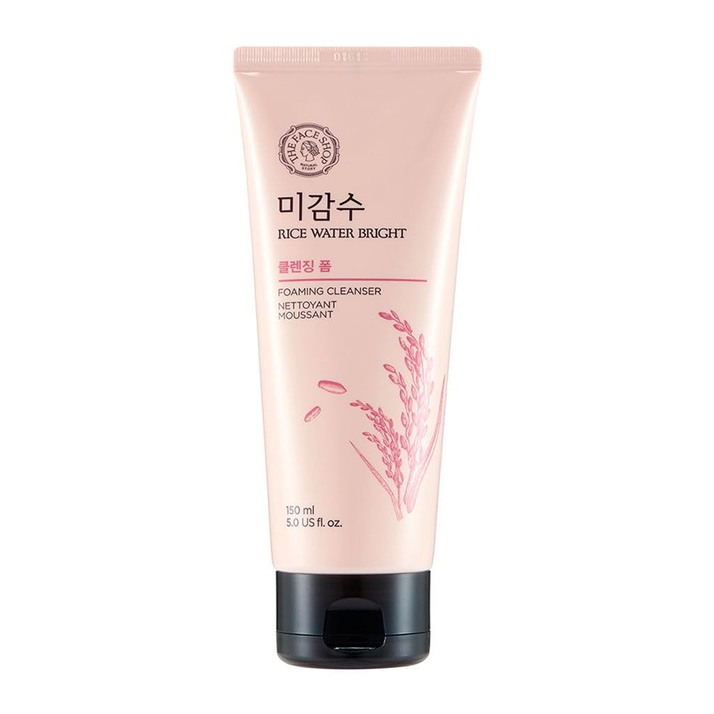 The Face Shop Rice Water Bright Foaming Cleanser – Hydrating Face Wash