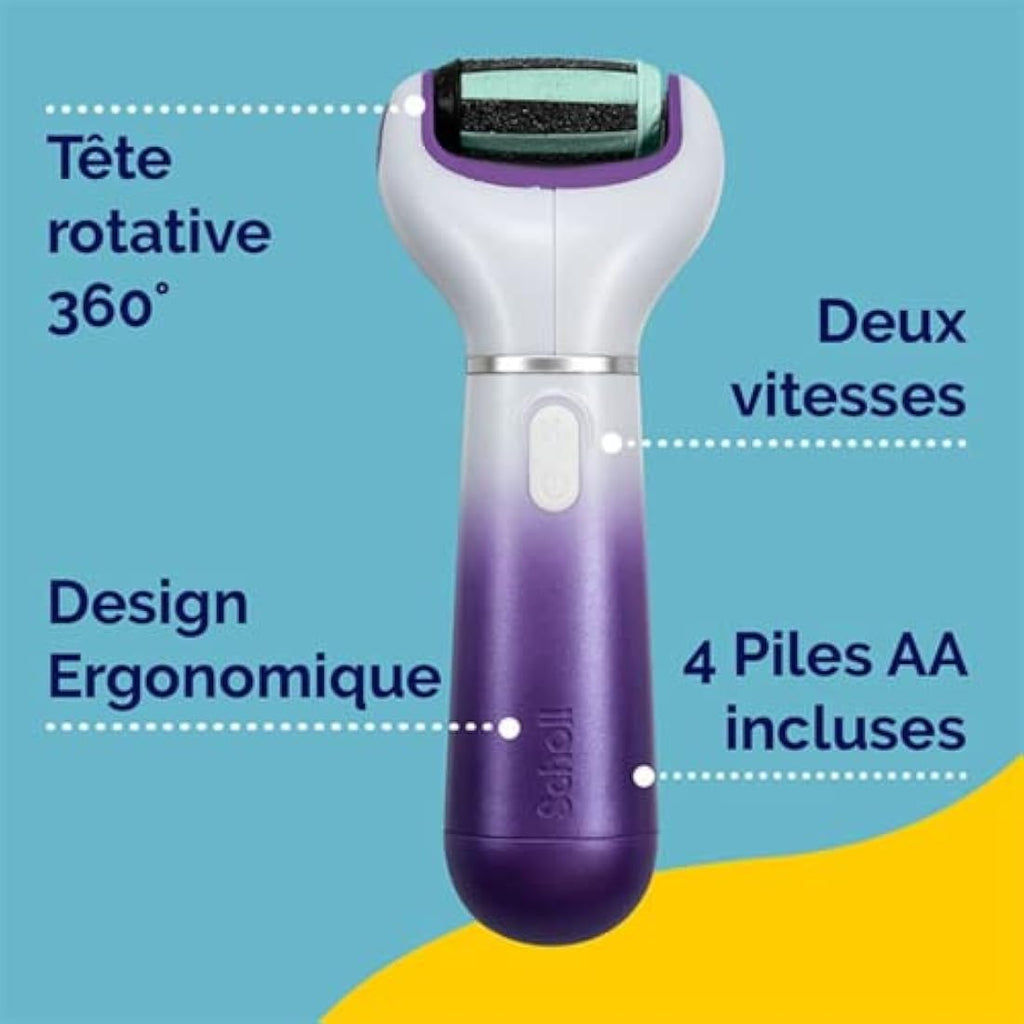 Scholl Velvet Diamond Electronic Foot File – Callus Remover Pedicure Tool