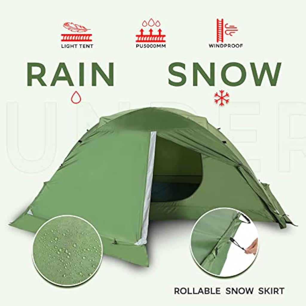 Underwood Aggregator 1-Person 4-Season Backpacking Tent - Waterproof Dome