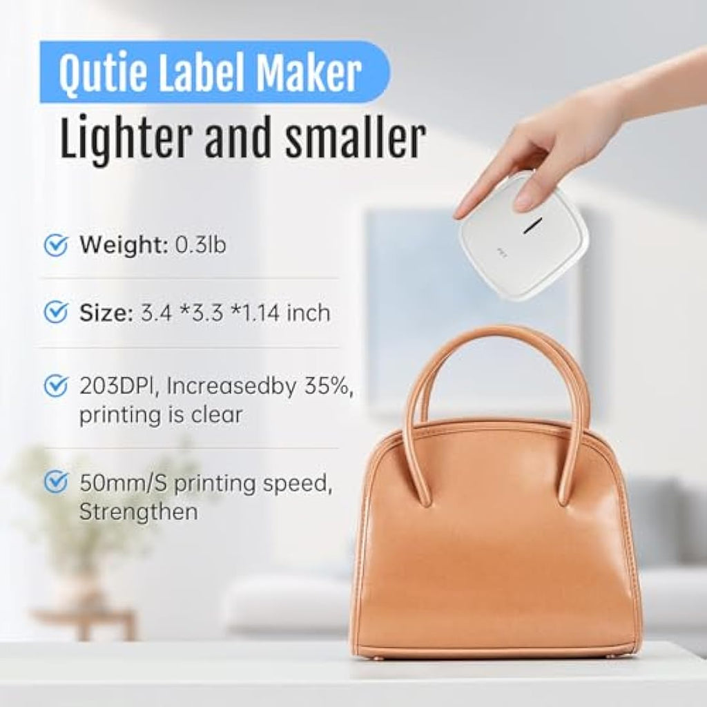 PRT Portable Bluetooth Label Maker – Mini Inkless Sticker Printer, White