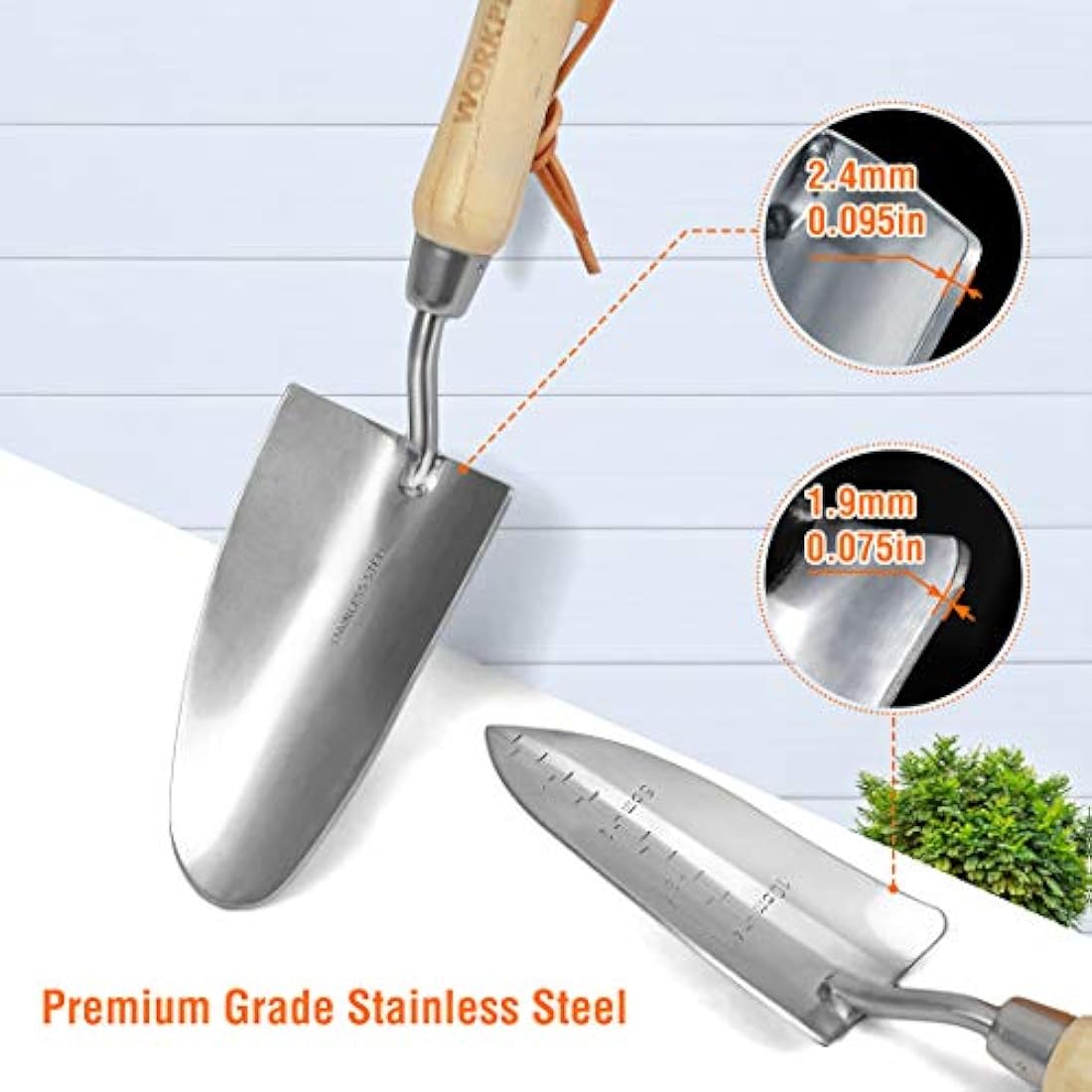WORKPRO 8-Piece Stainless Steel Garden Tool Set with Pink Tote Bag