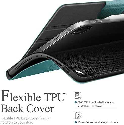 AUAUA iPad Pro 12.9 Case (6th-3rd Gen) | Vegan Leather Cover with Pencil Holder