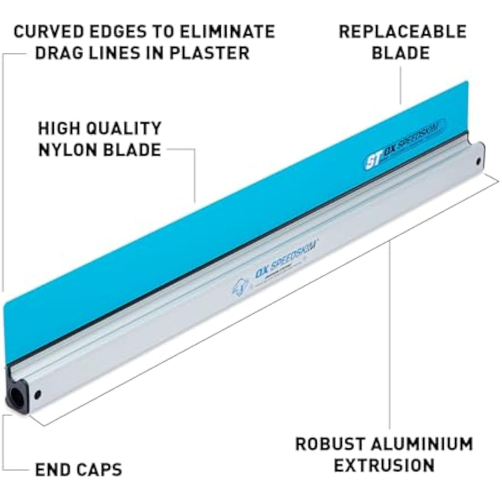 OX Speedskim Semi Flexible Plastering Rule - 1200mm Professional Tool