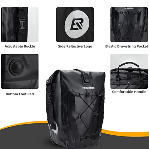 ROCKBROS Bike Pannier Bag | 25L-32L Waterproof Rear Rack Bicycle Bag