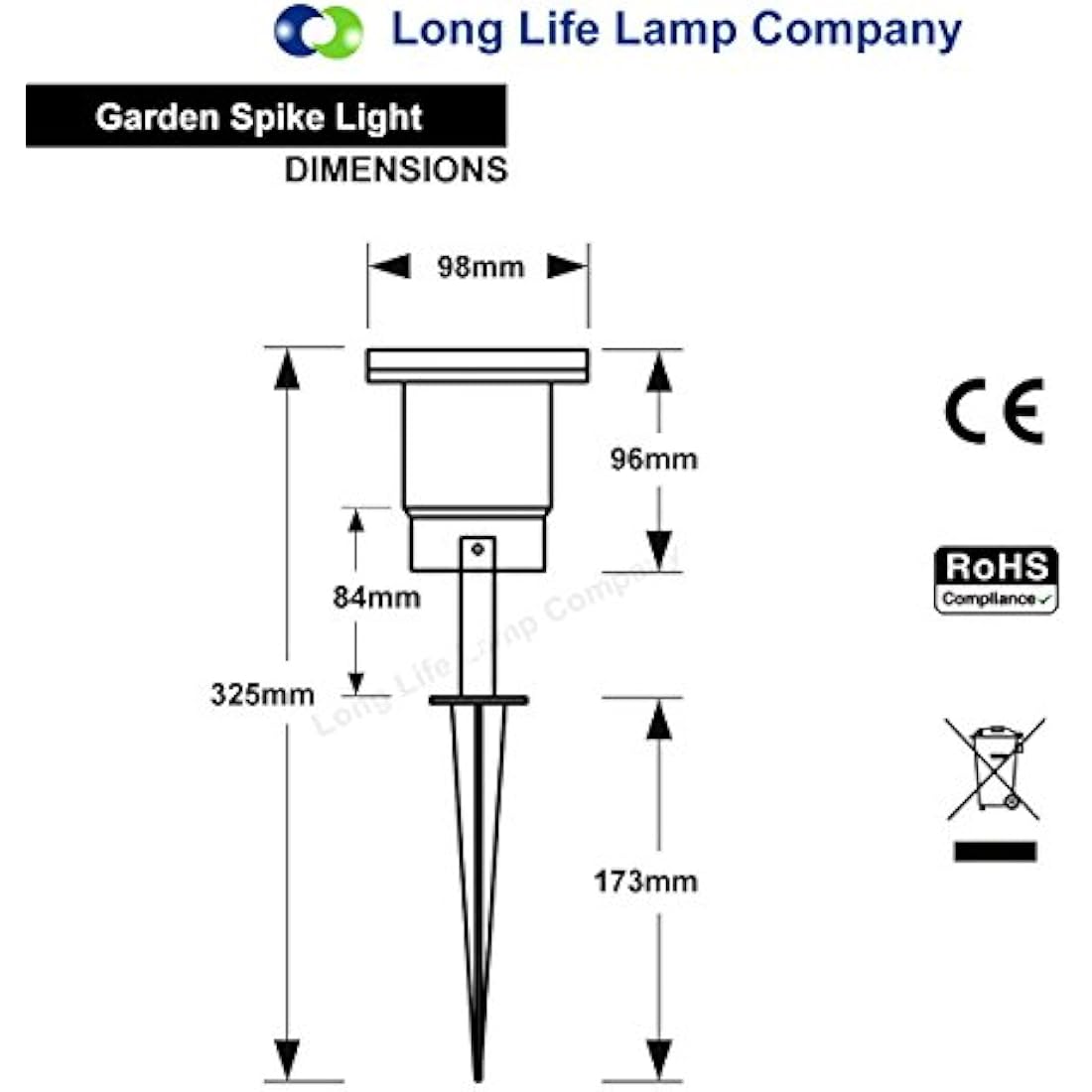 GU10 Outdoor Garden Spike Lights | IP65 Matt Black - 4 Pack