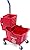 Jolof Store Commercial Mop Bucket with Side-Press Wringer, 26 Qt, Red