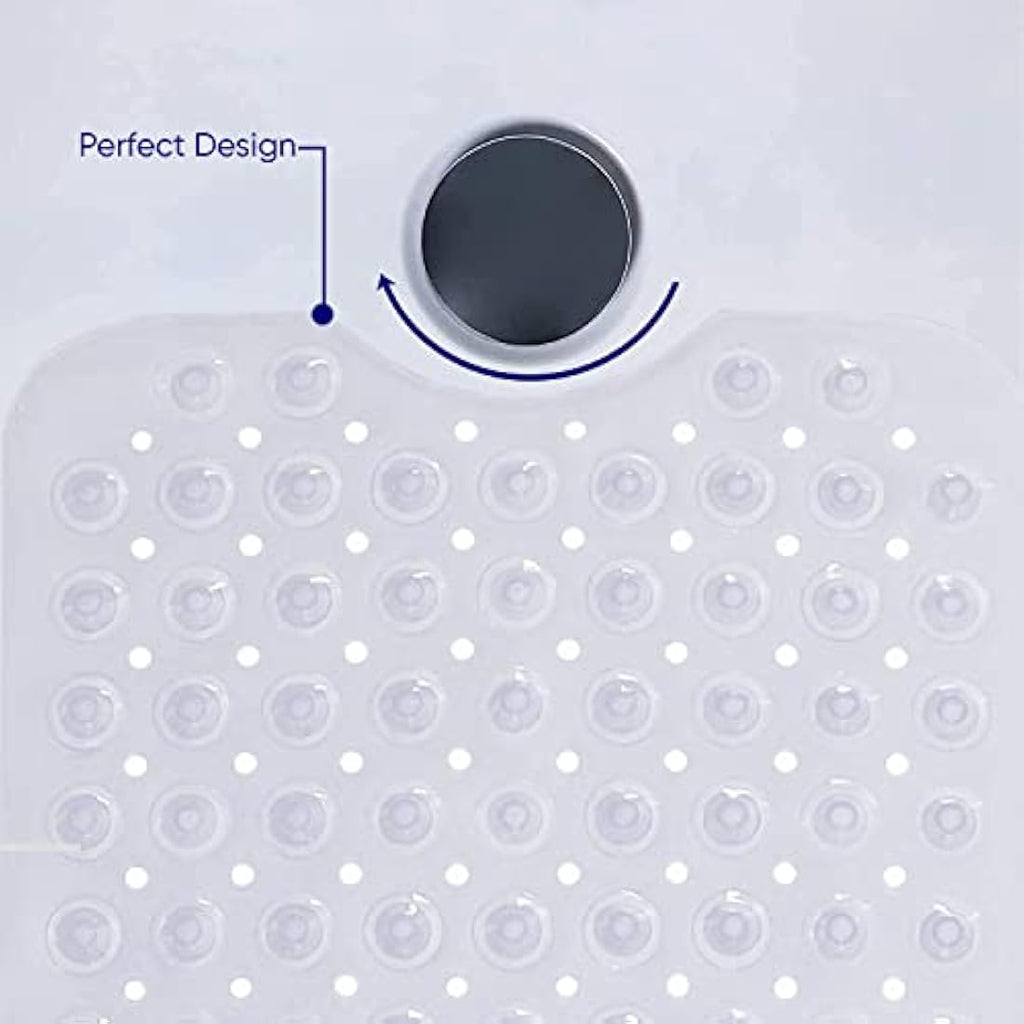 Jolof Store Non-Slip Shower Bath Mat – Anti-Mould PVC with Suction Cups