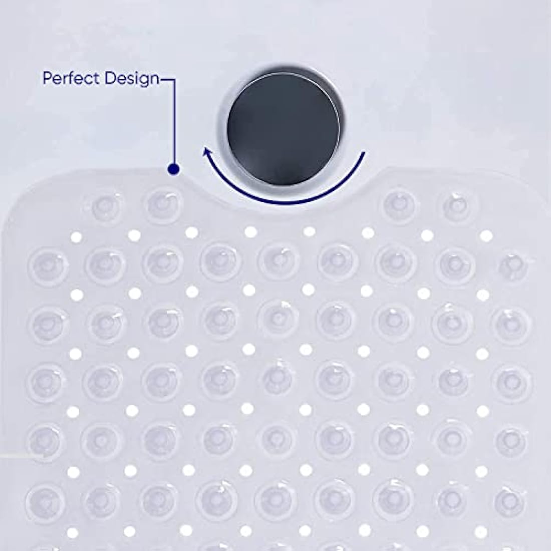 Jolof Store Non-Slip Shower Bath Mat – Anti-Mould PVC with Suction Cups