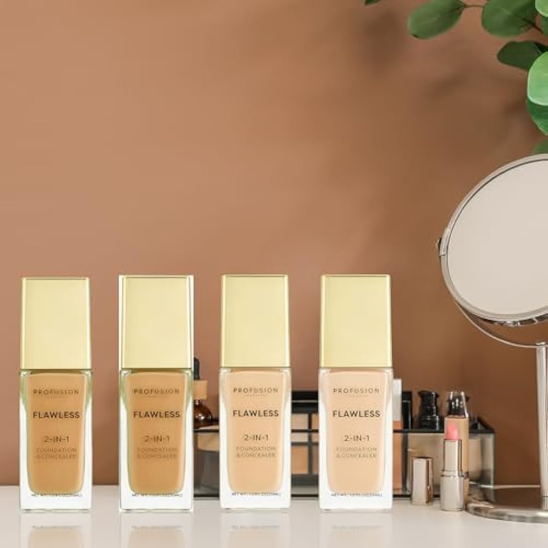 Profusion Cosmetics 2-In-1 Foundation & Concealer | Neutral Tan Matte