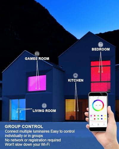 VARICART Smart LED Downlights – 10W RGB Alexa Bluetooth Spotlights, 6 Pcs