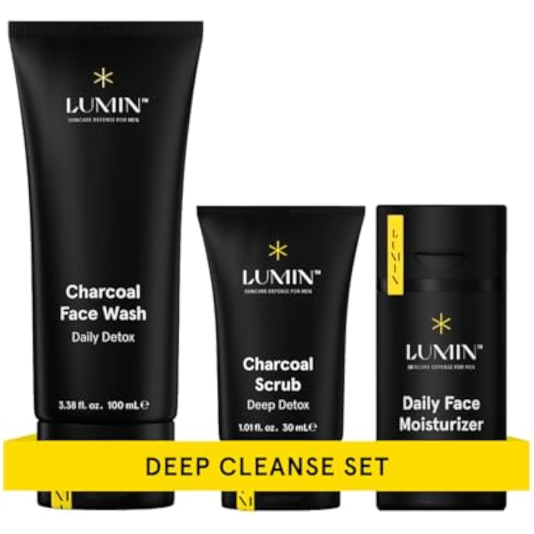 Lumin Smooth Operator Detox Trio – 3-Piece Men's Skincare Gift Set