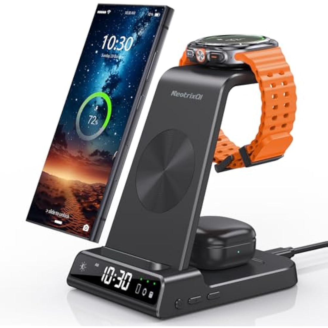 3-in-1 Wireless Charging Station for Samsung Galaxy S25 & Watch