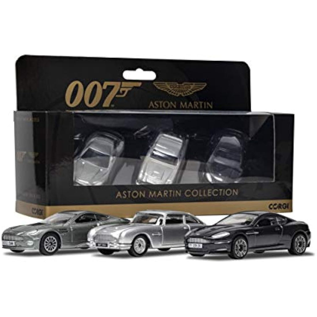 Corgi James Bond Aston Martin 3-Piece Die-Cast Model Car Set, Silver