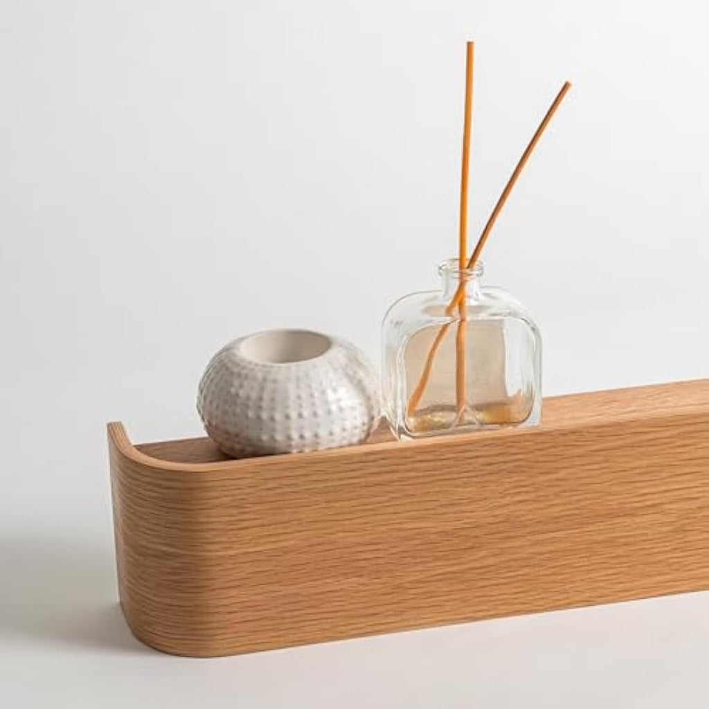 Kazai Toke Wall-Mounted Coat Rack – Oak Wood Veneer with 5 Hooks