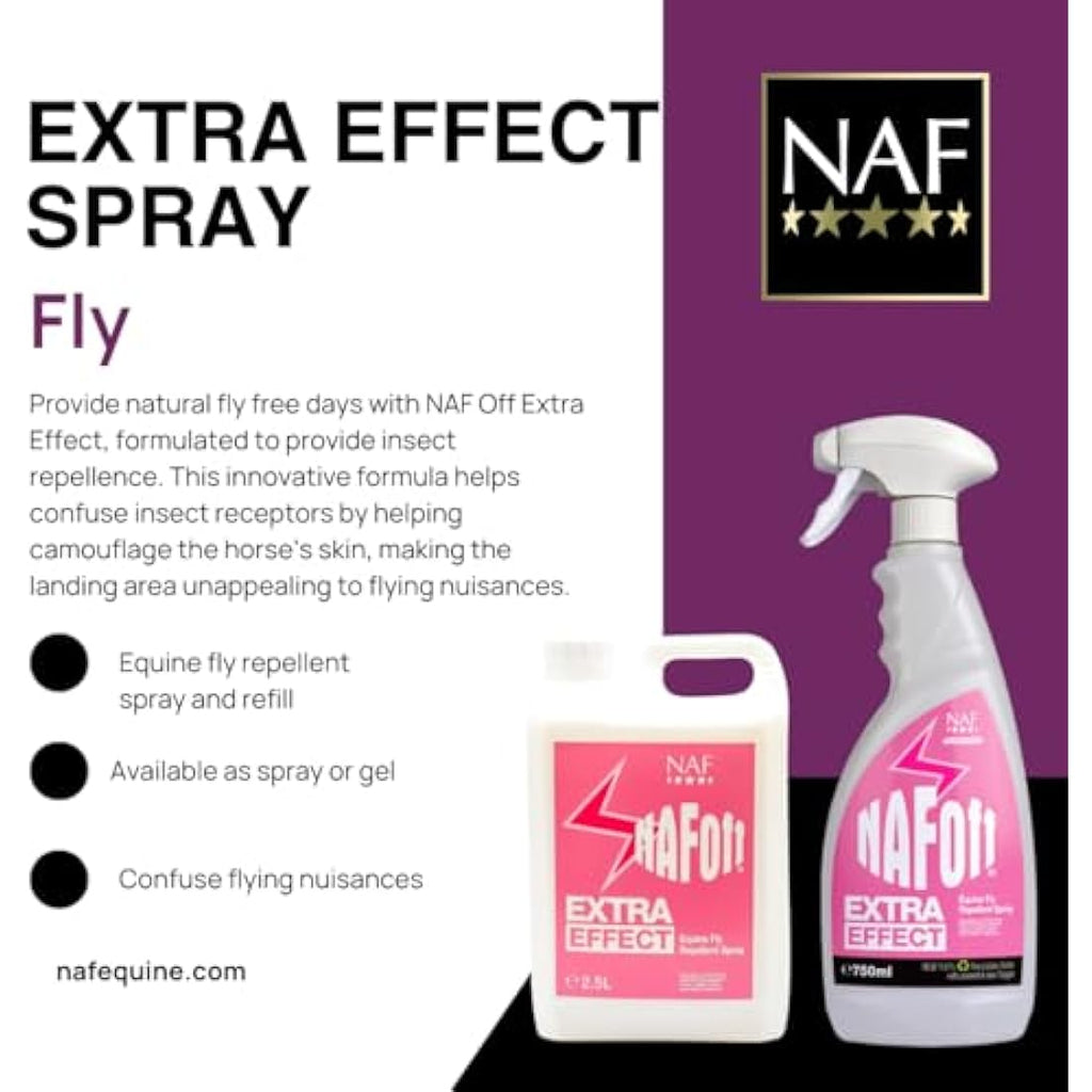 NAF Off Extra Effect Fly Spray Refill 2.5L – Citronella Horse Repellent