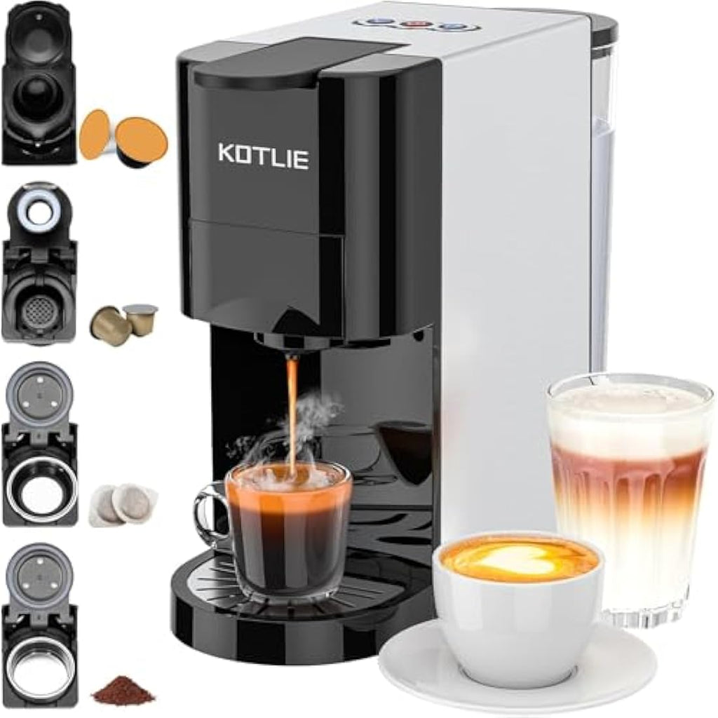 4-in-1 Espresso Machine | 19 Bar Multi-Capsule Coffee Maker