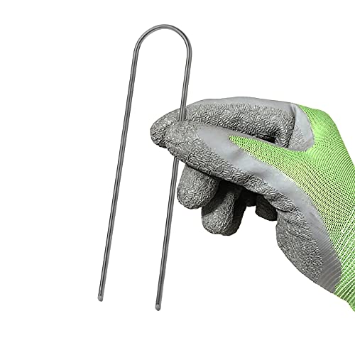 GardenMate 500 Pack Garden Securing Pegs – 6 Inch Galvanised Steel U-Pins