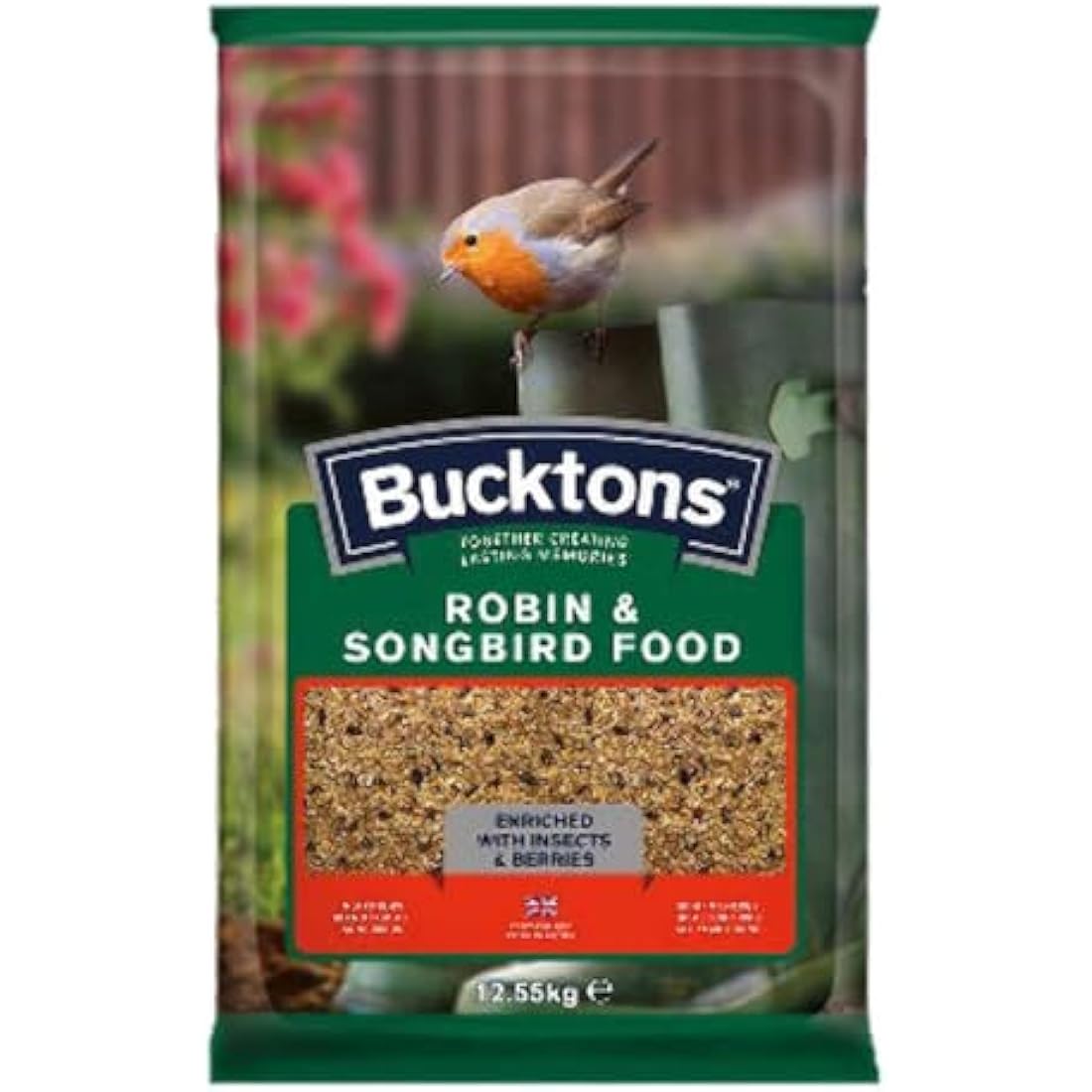 Bucktons Robin and Songbird Seed Mix – Premium Wild Bird Food, 12.55kg