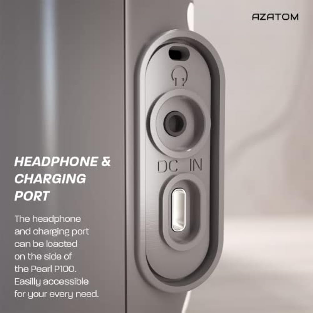 Azatom Pearl DAB/DAB+ Digital Shower Radio - IPX5 Waterproof Bluetooth - Grey