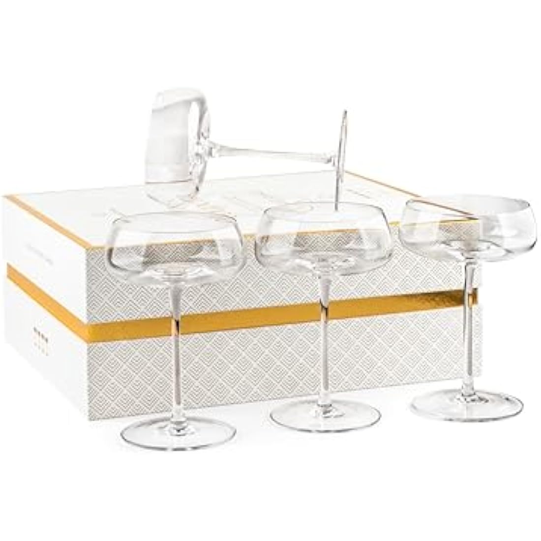 Glassique Cadeau Crystal Coupe Glasses | Set of 4 Handblown 260ml