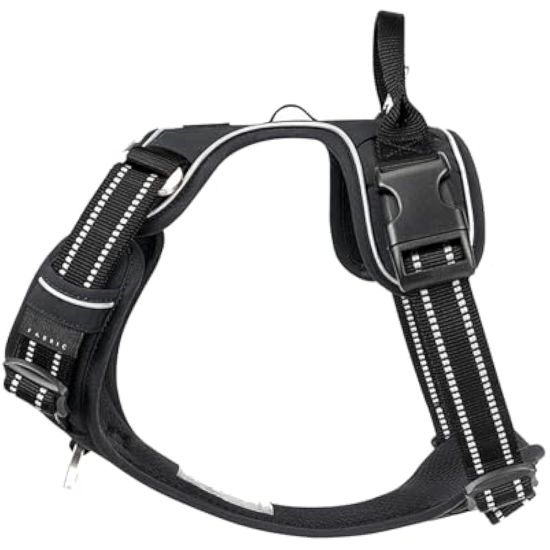 WINHYEPET No-Pull Dog Harness | Reflective Nylon Outdoor Vest – Black