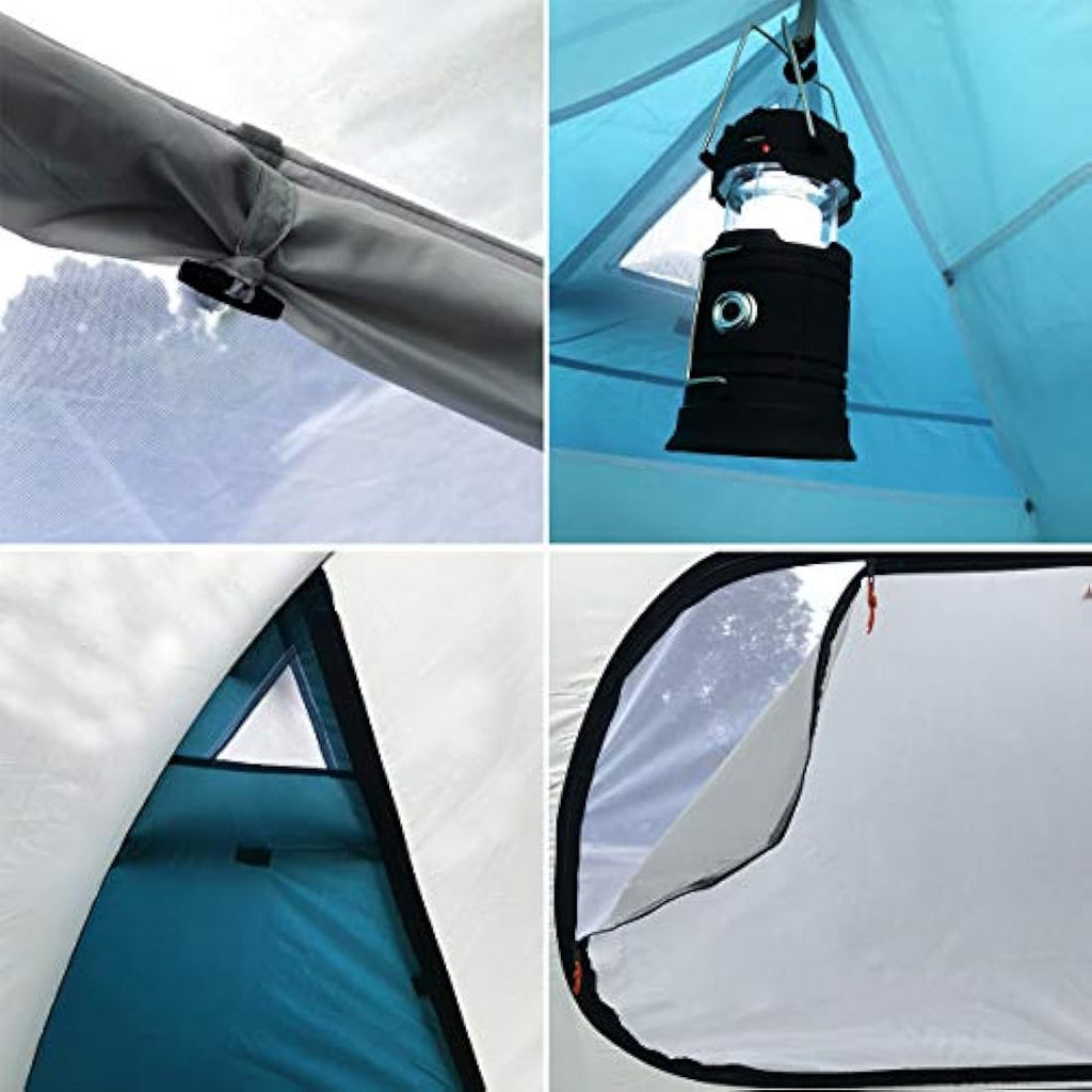 SAFACUS 4-Person Dome Camping Tent | Waterproof Double Layer Family Tent
