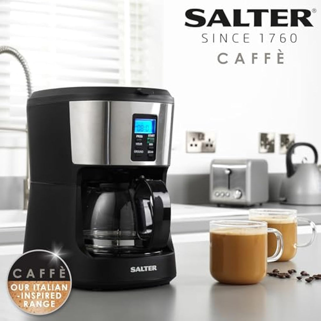 Salter EK4368 Bean to Jug Coffee Machine with Grinder and Digital Timer
