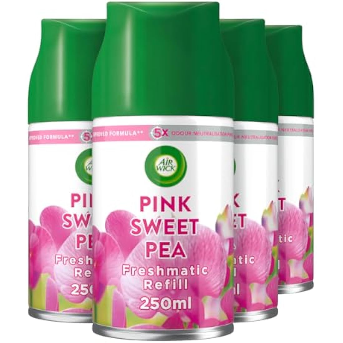 Air Wick Freshmatic Refills - Pink Sweet Pea Spray - 4 x 250ml Pack
