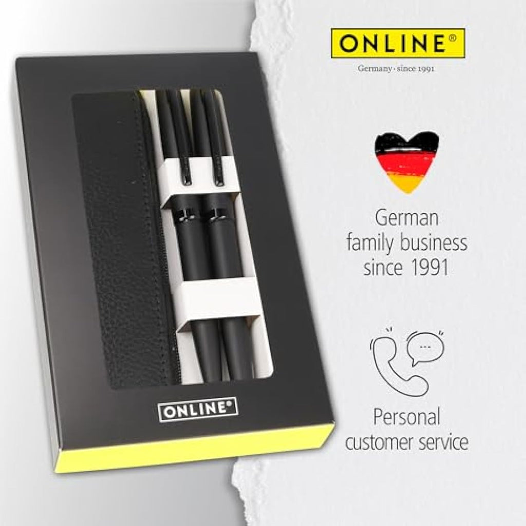 Eleganza Fountain Pen & Ballpoint Set with Leather Case