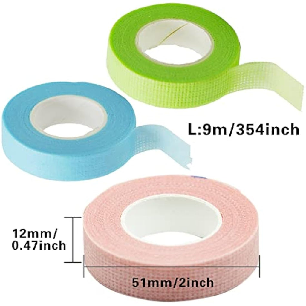 Jolof Store Eyelash Extension Tape – 3 Rolls Breathable Micropore Fabric