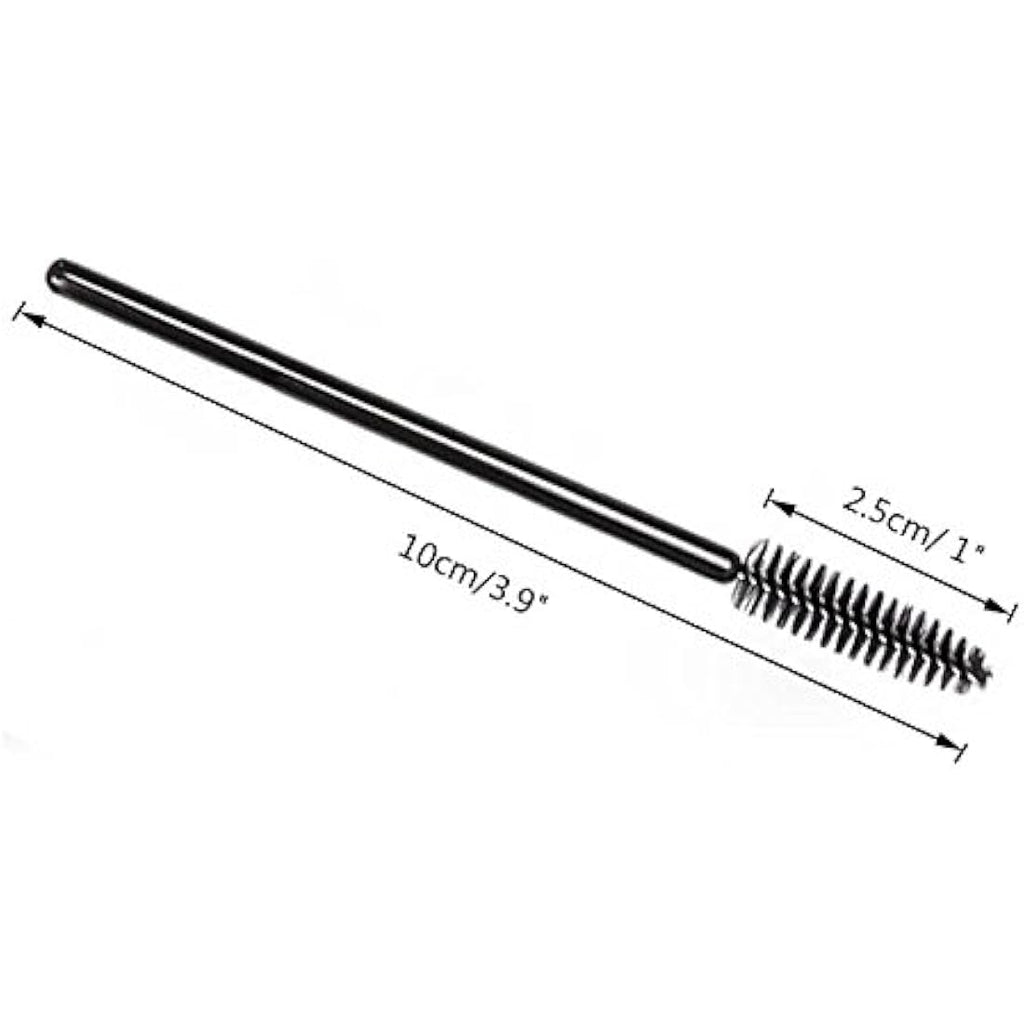 G2PLUS 100 PCS Disposable Mascara Wands – Black Eyelash Spoolie Brushes