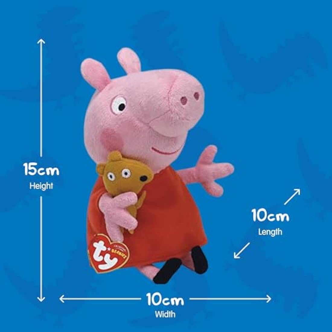 Ty Peppa Pig Beanie Baby - 6 Inch Soft Plush Toy for Kids |
