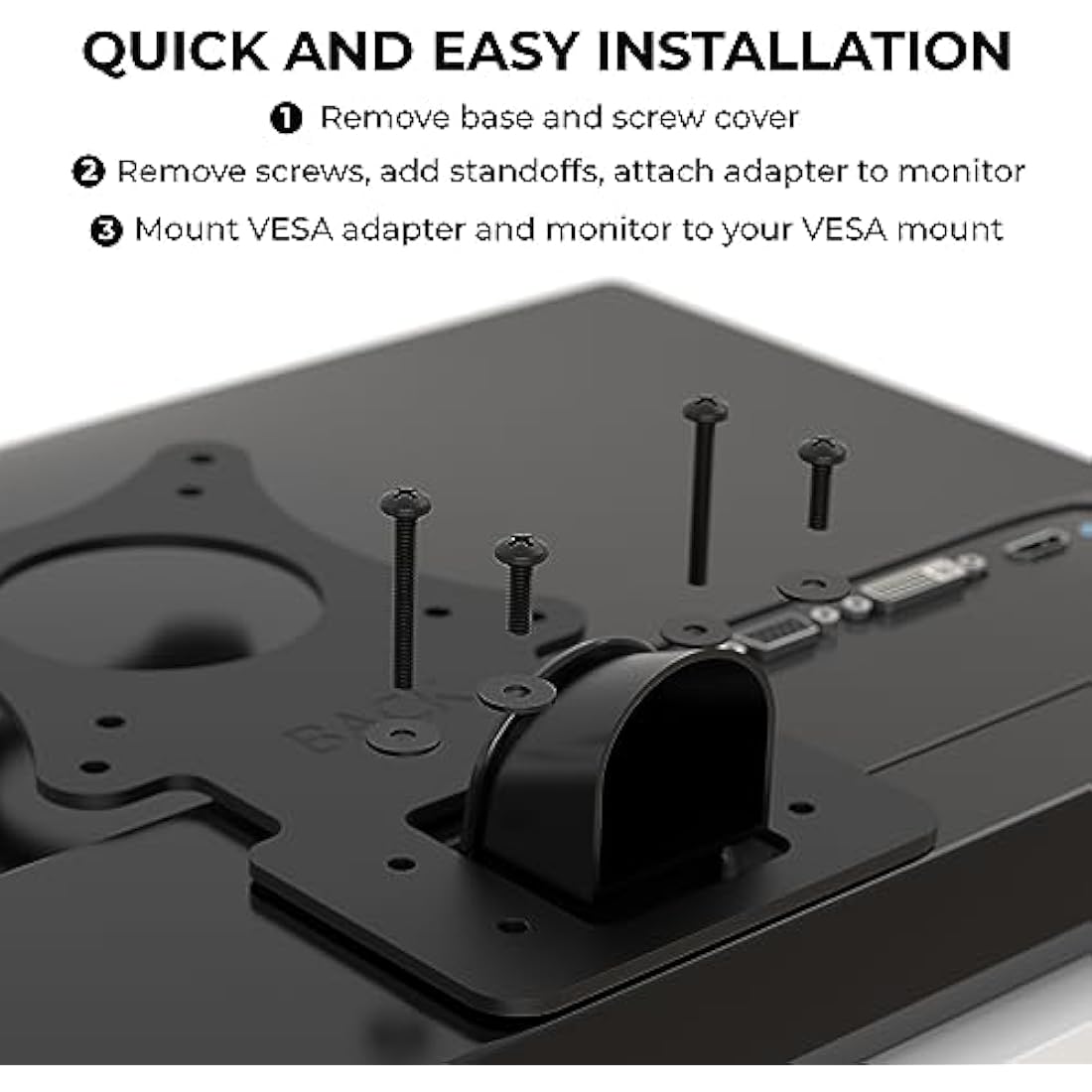 HumanCentric VESA Mount Adapter for LG 24MP58VQ and 24MP59HT Monitors