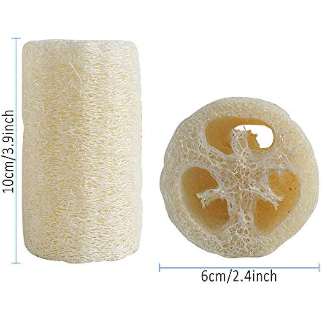 Natural Organic Loofah Sponge - 8pcs Biodegradable Scrubber