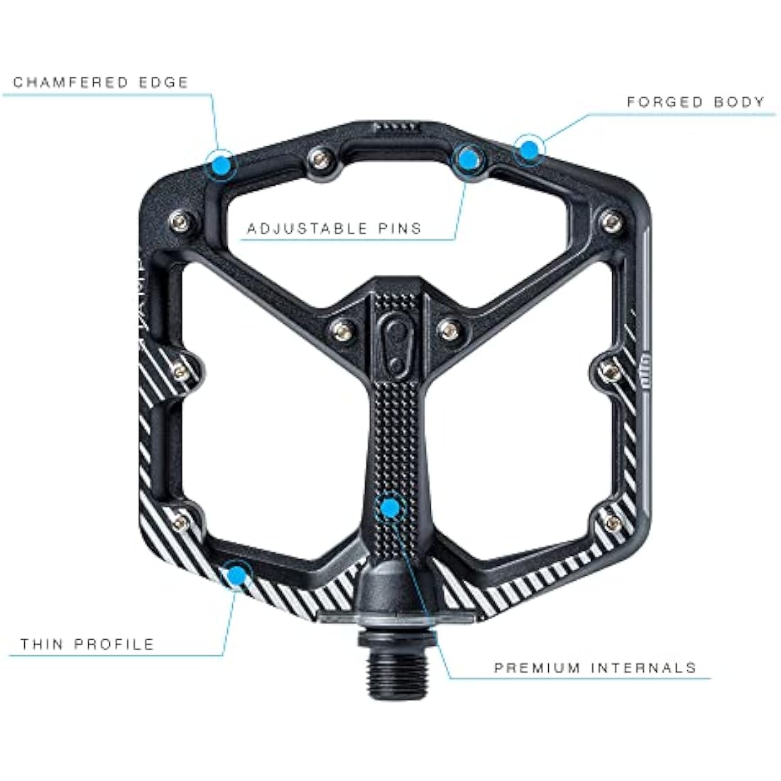 Crankbrothers Stamp 1 MTB/BMX Flat Pedals – Large Composite Platform