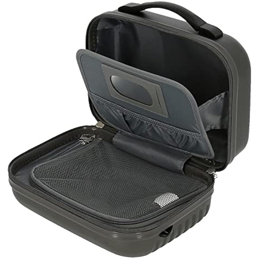 Roll Road India Beauty Case - Grey ABS Travel Toiletry Bag - 29cm