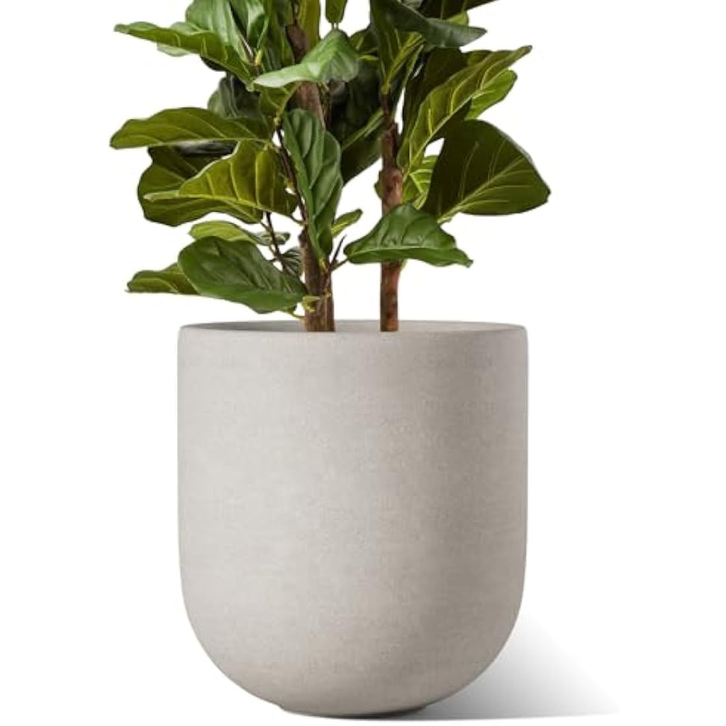 LE TAUCI 30cm Large Ceramic Planter | Indoor Outdoor Pot with Drainage