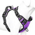 HEELE No Pull Dog Harness | Reflective Padded Training Vest - Purple, S