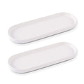 Jolof Store Ceramic Bathroom Vanity Tray - 12 Inch White Countertop Dish