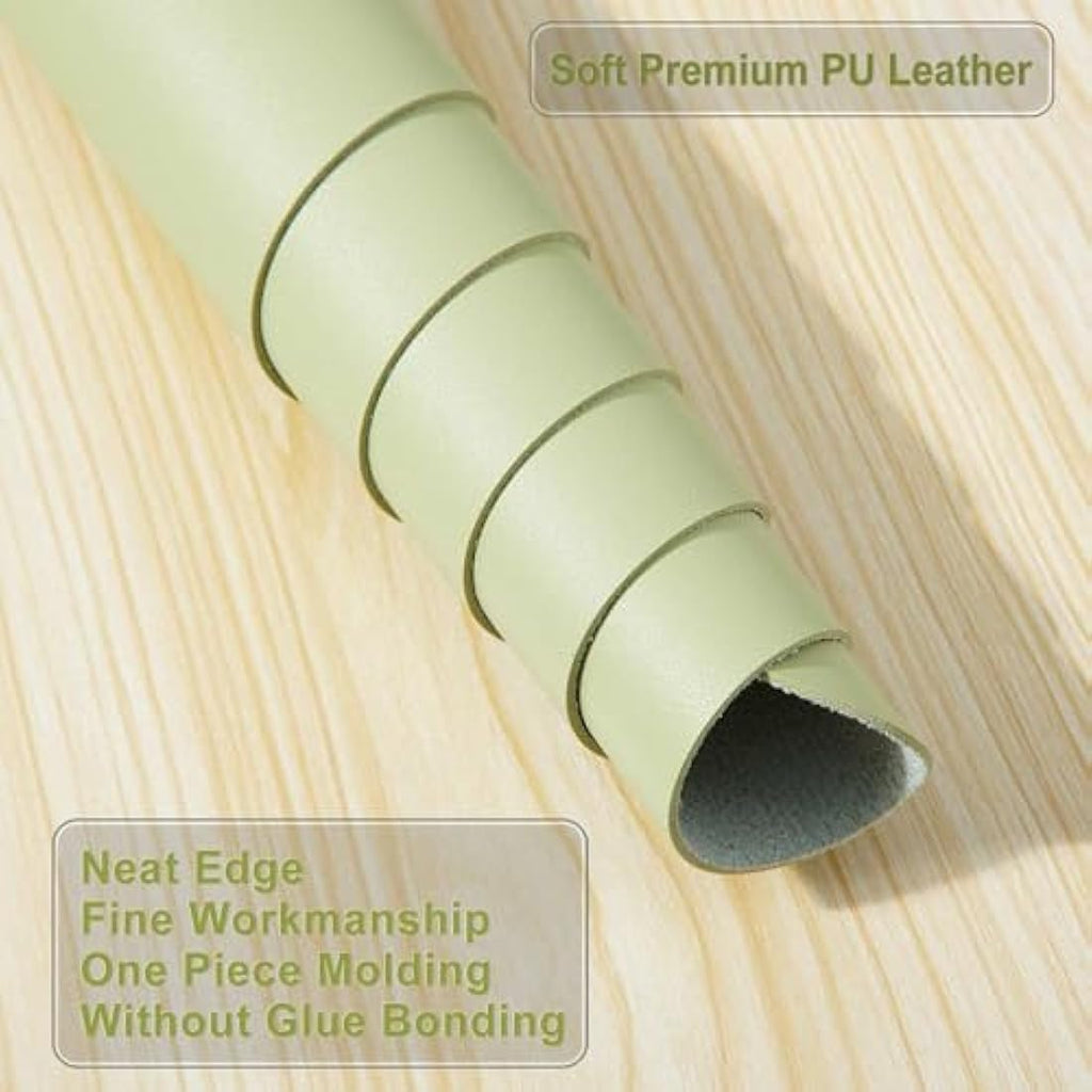 DOBAOJIA PU Leather Desk Pad - Waterproof Writing Mat, Light Green