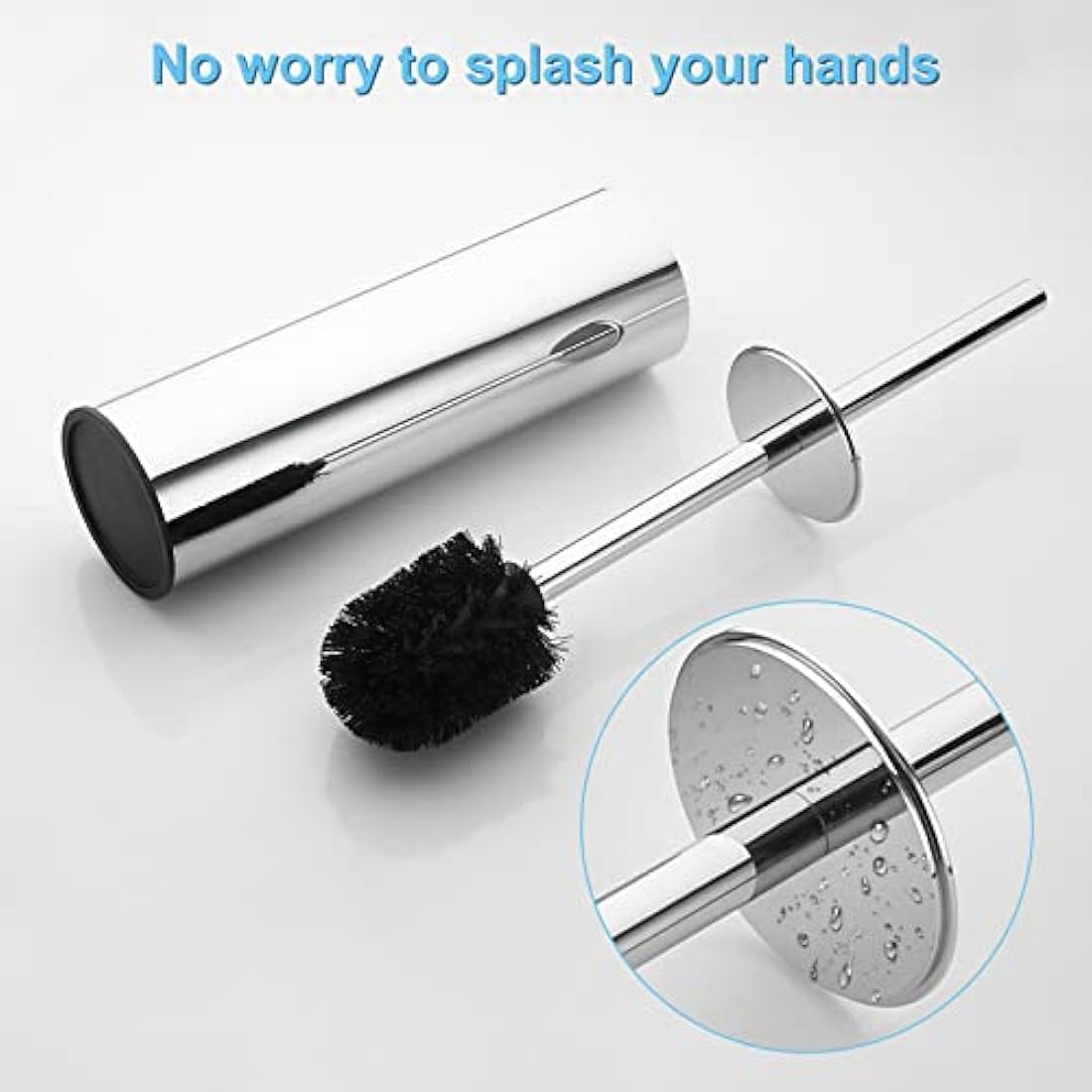 BGL 304 Stainless Steel Toilet Brush and Holder – Chrome Round Stand