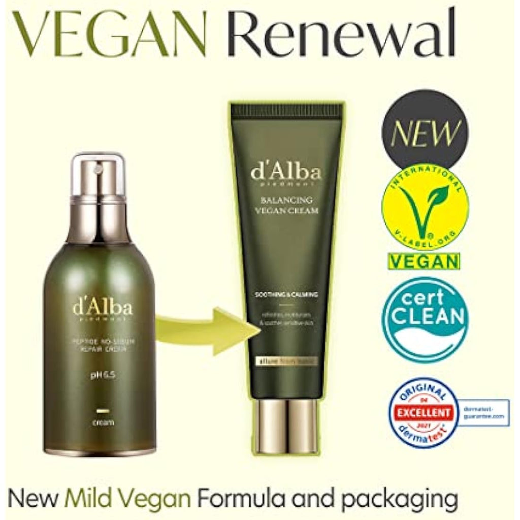 d'Alba Italian White Truffle Vegan Mild Skin Balancing Cream - 50ml