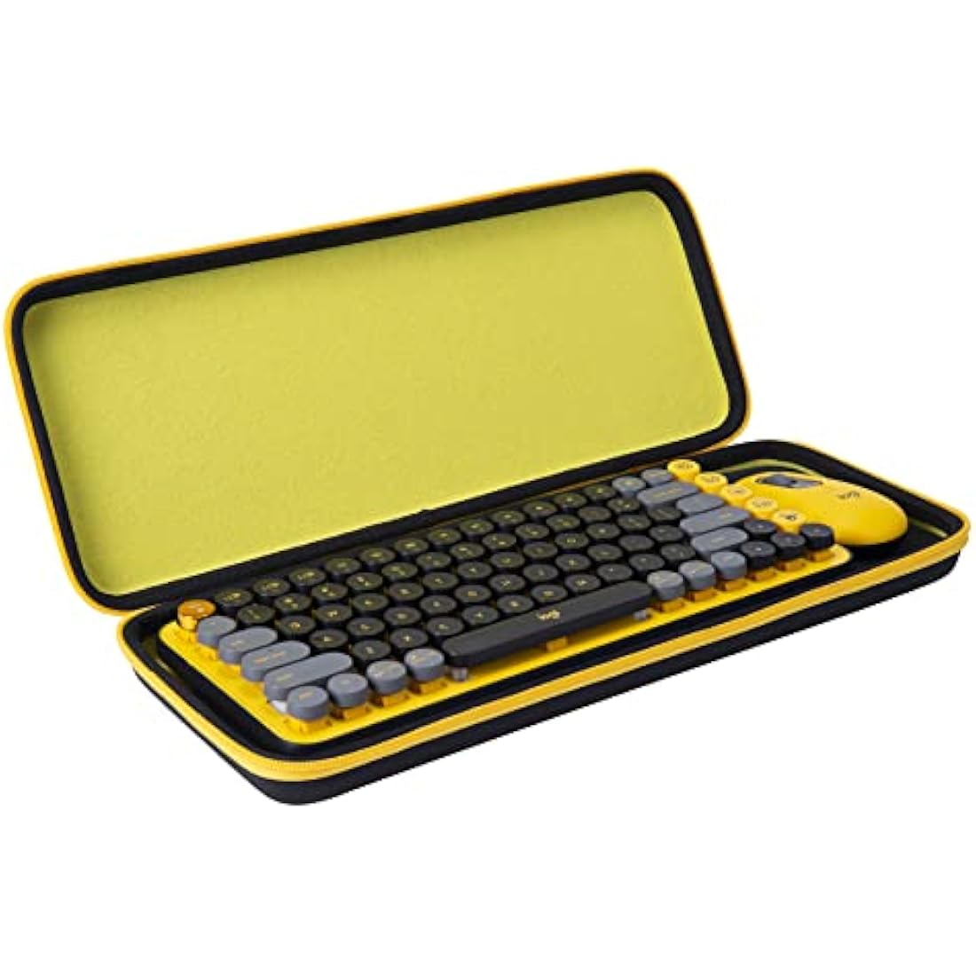Aenllosi Hard Case for Logitech POP ICON Combo & Pop Keys Keyboard – Yellow