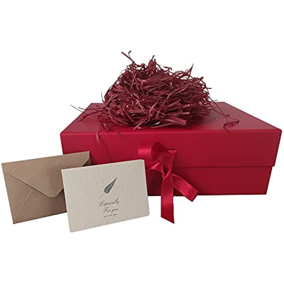 Jolof Store Red Magnetic Gift Box – Large 33x26x11cm Collapsible Box